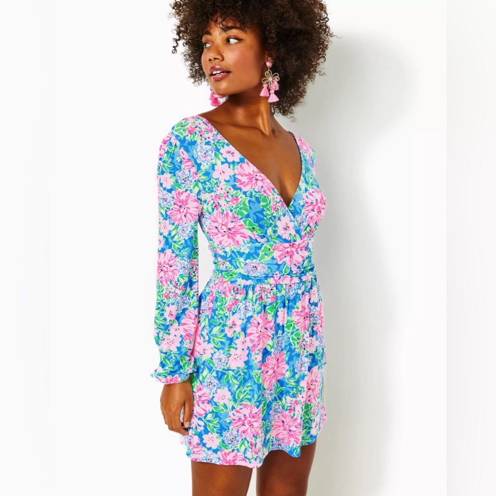 Lily Pulitzer Rica Long Sleeve Romper CodyLee Multi Soirée All Day